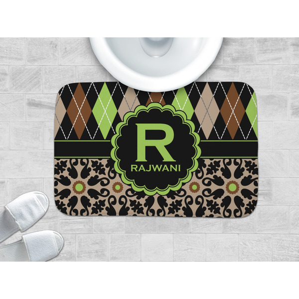 Argyle & Moroccan Mosaic Memory Foam Bath Mat - LIFESTYLE 34x21