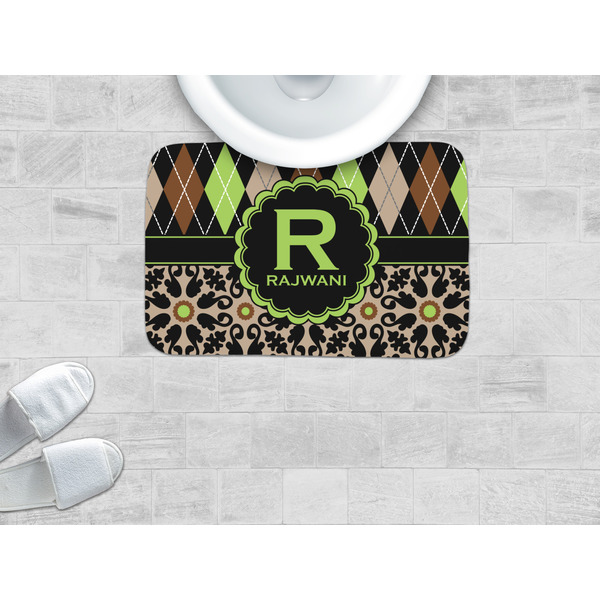 Argyle & Moroccan Mosaic Memory Foam Bath Mat - LIFESTYLE