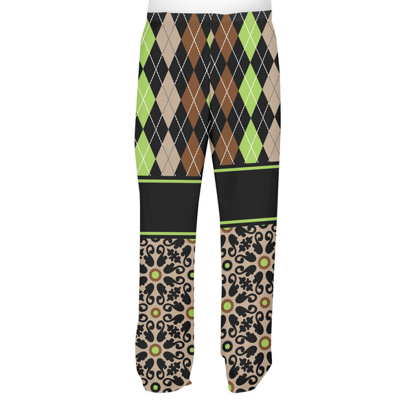 Argyle & Moroccan Mosaic Men's Pjs Back - on model