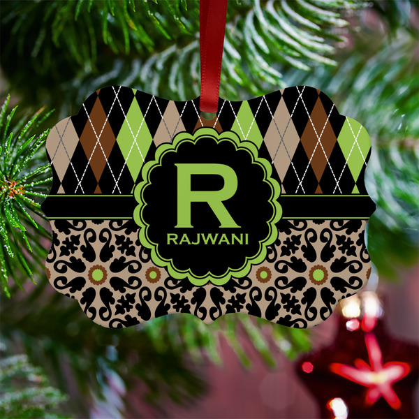 Argyle & Moroccan Mosaic Metal Benilux Ornament - Lifestyle