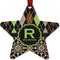Argyle & Moroccan Mosaic Metal Star Ornament - Front
