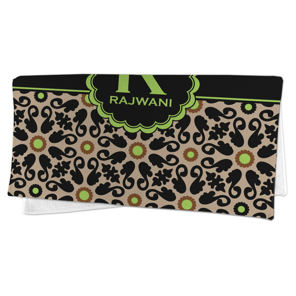 Argyle & Moroccan Mosaic Microfiber Dish Rag - FOLDED (half)