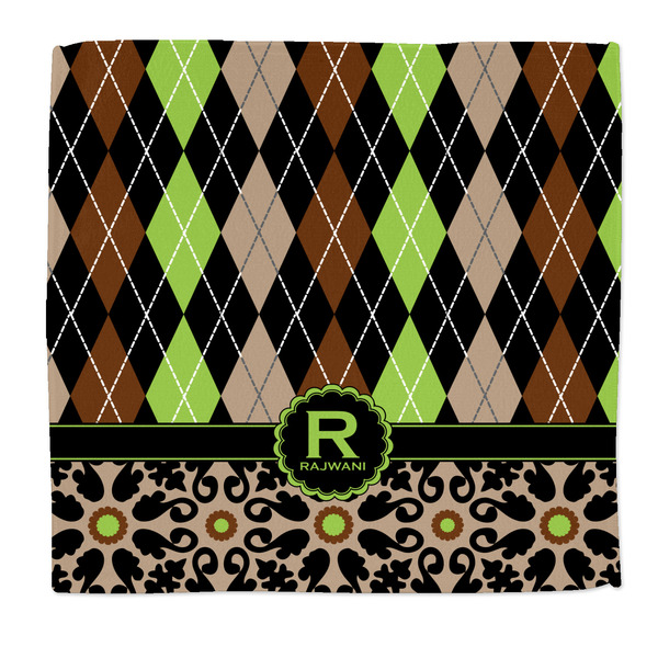 Custom Argyle & Moroccan Mosaic Microfiber Dish Rag (Personalized)