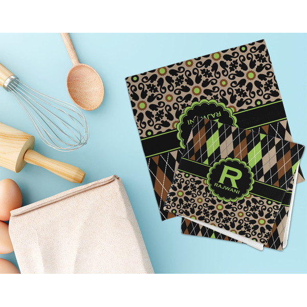 Argyle & Moroccan Mosaic Microfiber Dish Rag - LIFESTYLE