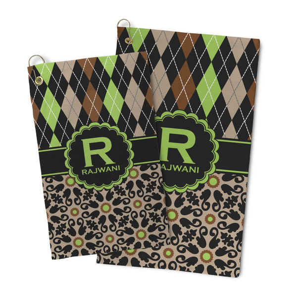 Argyle & Moroccan Mosaic Microfiber Golf Towel - PARENT MAIN