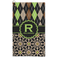 Argyle & Moroccan Mosaic Microfiber Golf Towel (Personalized)
