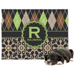 Argyle & Moroccan Mosaic Dog Blanket (Personalized)