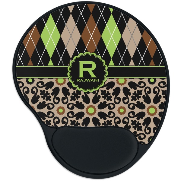 Custom Argyle & Moroccan Mosaic Mouse Pad with Wrist Support