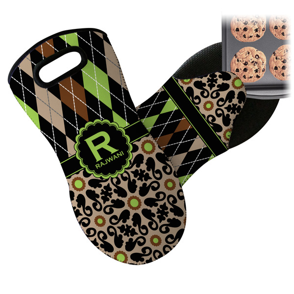 Argyle & Moroccan Mosaic Neoprene Oven Mitt