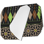 Argyle & Moroccan Mosaic Dining Table Mat - Octagon - Set of 4 (Single-Sided) w/ Name and Initial