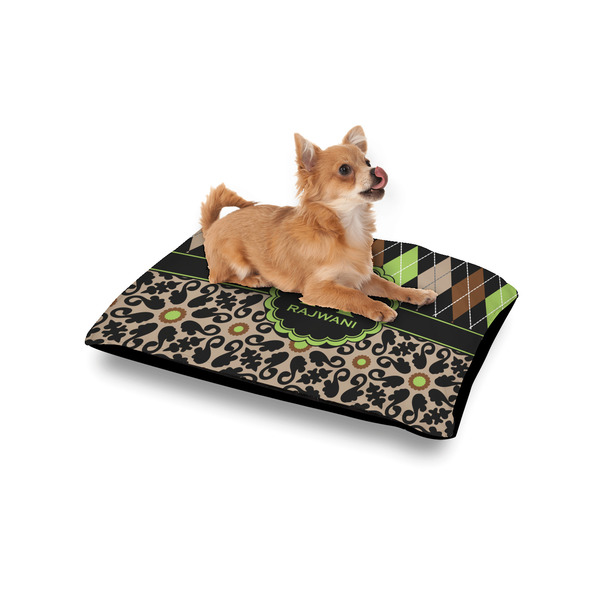 Argyle & Moroccan Mosaic Outdoor Dog Beds - Small - IN CONTEXT