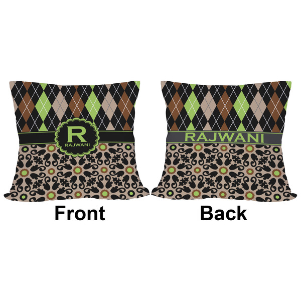 Argyle & Moroccan Mosaic Outdoor Pillow - 16x16