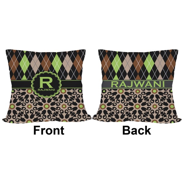 Argyle & Moroccan Mosaic Outdoor Pillow - 18x18