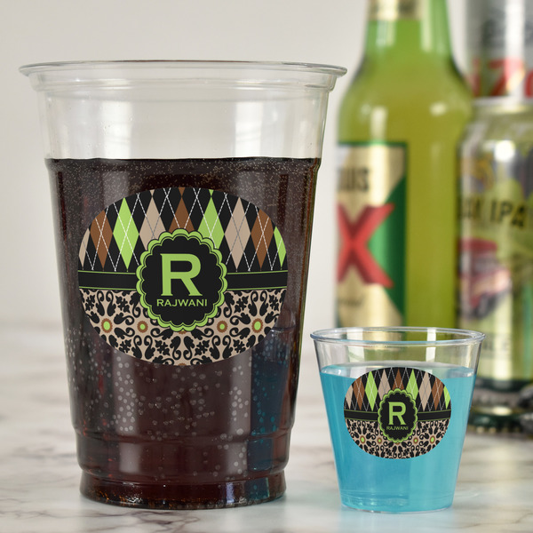 Argyle & Moroccan Mosaic Party Cups - 16oz - In Context