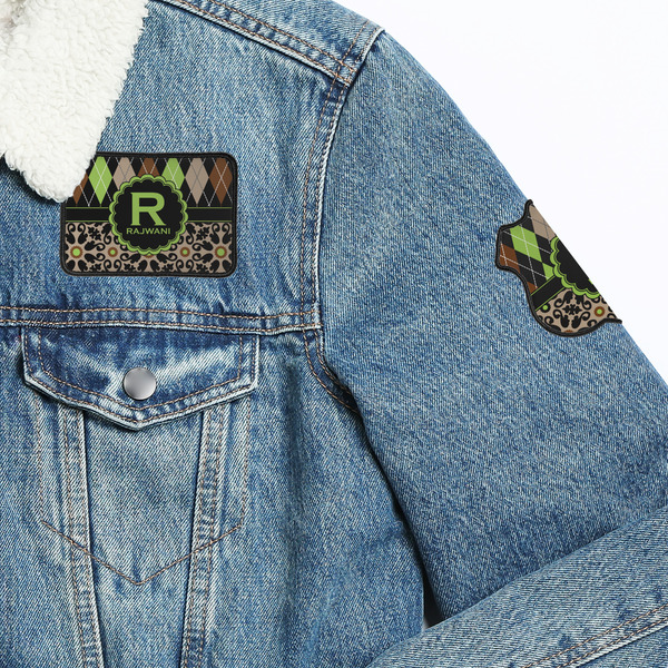 Argyle & Moroccan Mosaic Patches Lifestyle Jean Jacket Detail