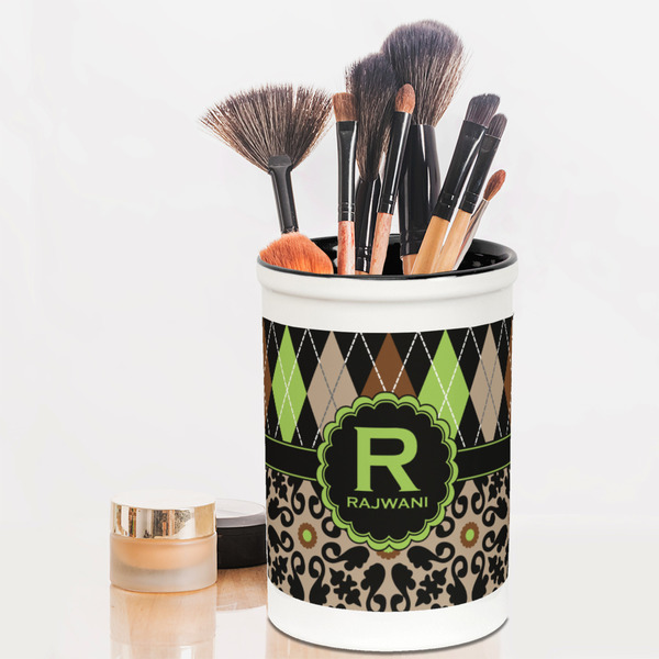 Argyle & Moroccan Mosaic Pencil Holder - LIFESTYLE makeup