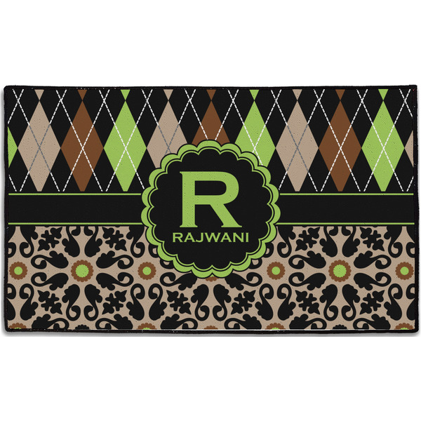Custom Argyle & Moroccan Mosaic Door Mat - 60"x36" (Personalized)