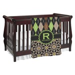 Argyle & Moroccan Mosaic Baby Blanket (Personalized)