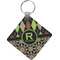 Argyle & Moroccan Mosaic Diamond Plastic Keychain w/ Name and Initial