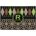 Argyle & Moroccan Mosaic Door Mat - 36"x24" (Personalized)