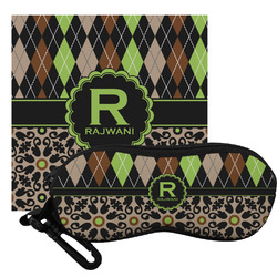 Argyle & Moroccan Mosaic Eyeglass Case & Cloth (Personalized)