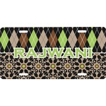 Argyle & Moroccan Mosaic Front License Plate (Personalized)