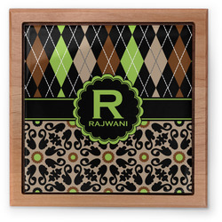 Argyle & Moroccan Mosaic Pet Urn w/ Name and Initial