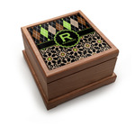 Argyle & Moroccan Mosaic Pet Urn w/ Name and Initial