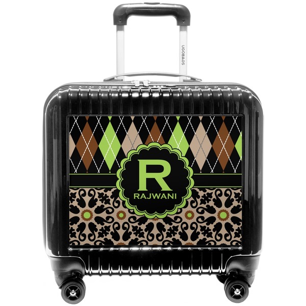Custom Argyle & Moroccan Mosaic Pilot / Flight Suitcase (Personalized)