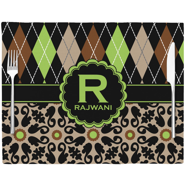 Argyle & Moroccan Mosaic Placemat with Props