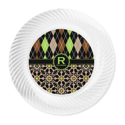 Argyle & Moroccan Mosaic Plastic Party Dinner Plates - 10" (Personalized)