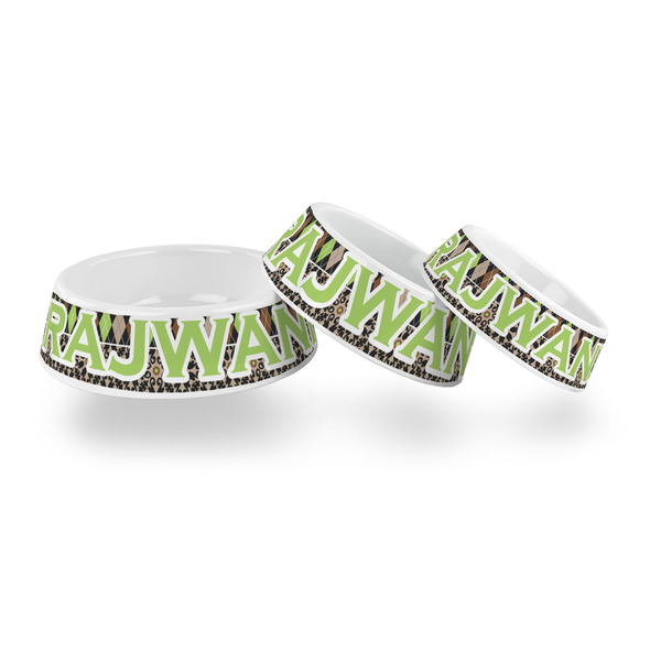 Argyle & Moroccan Mosaic Plastic Pet Bowls - PARENT MAIN