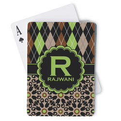 Argyle & Moroccan Mosaic Playing Cards (Personalized)