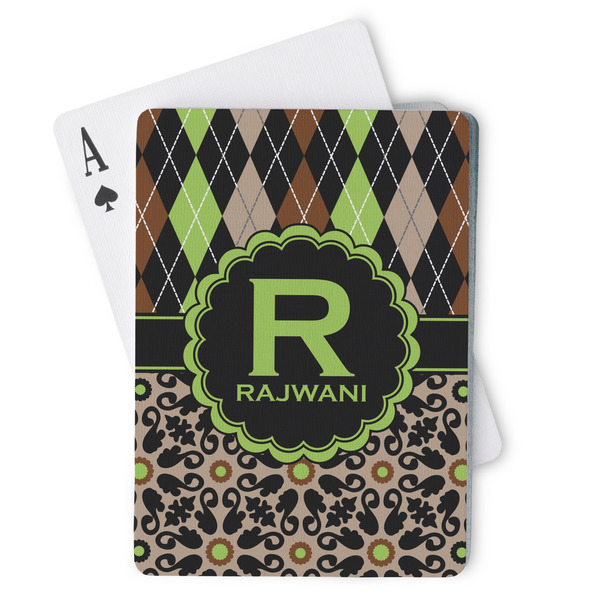 Custom Argyle & Moroccan Mosaic Playing Cards (Personalized)