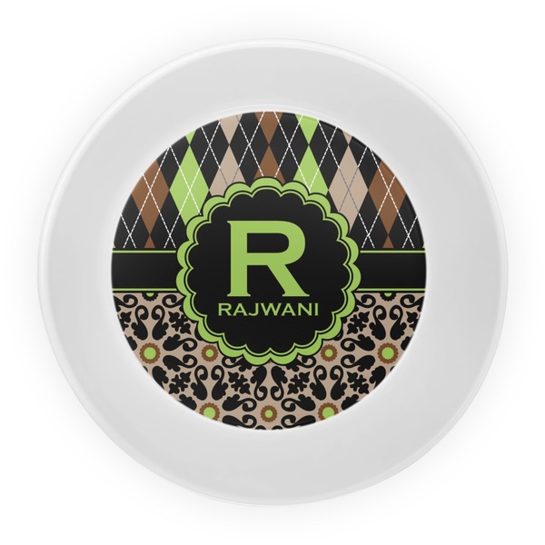 Argyle & Moroccan Mosaic Melamine Bowl - Center