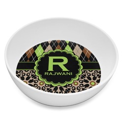 Argyle & Moroccan Mosaic Melamine Bowl - 8 oz (Personalized)
