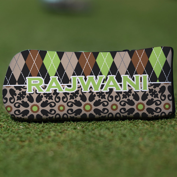 Custom Argyle & Moroccan Mosaic Blade Putter Cover (Personalized)