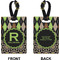 Argyle & Moroccan Mosaic Rectangle Luggage Tag (Front + Back)