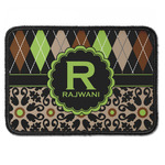 Argyle & Moroccan Mosaic Iron On Rectangle Patch w/ Name and Initial