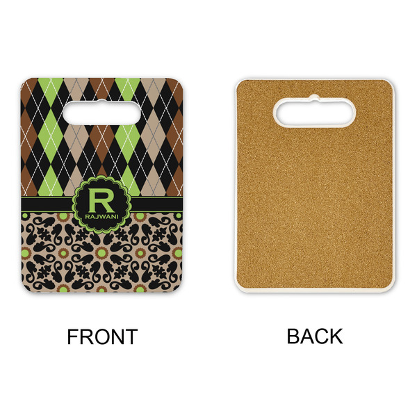 Argyle & Moroccan Mosaic Rectangle Trivet with Handle - APPROVAL