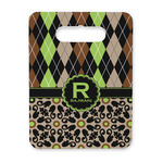 Argyle & Moroccan Mosaic Rectangular Trivet with Handle (Personalized)