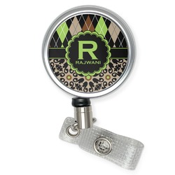 Argyle & Moroccan Mosaic Retractable Badge Reel (Personalized)