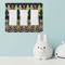 Argyle & Moroccan Mosaic Rocker Light Switch Covers - Triple - IN CONTEXT