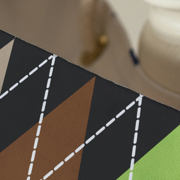 Argyle & Moroccan Mosaic Large Rope Tote - Close Up View