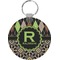Argyle & Moroccan Mosaic Round Keychain (Personalized)