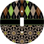 Argyle & Moroccan Mosaic Round Light Switch Cover