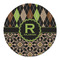 Argyle & Moroccan Mosaic Round Linen Placemat (Personalized)