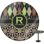 Argyle & Moroccan Mosaic Round Table - 30" (Personalized)