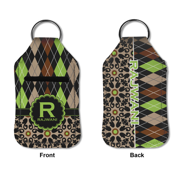 Argyle & Moroccan Mosaic Sanitizer Holder Keychain - Small APPROVAL (Flat)