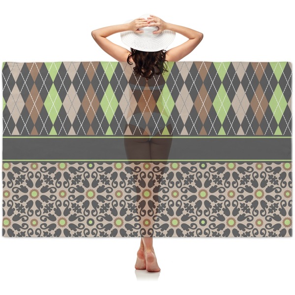 Custom Argyle & Moroccan Mosaic Sheer Sarong